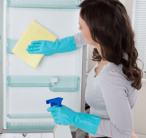 empty and clean the refrigerator