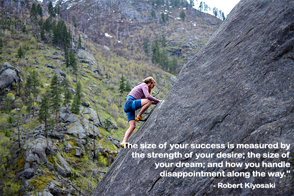 The size of your success is measured by the strength of your desire.