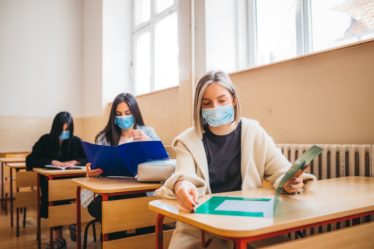 Millers Teen students in masks